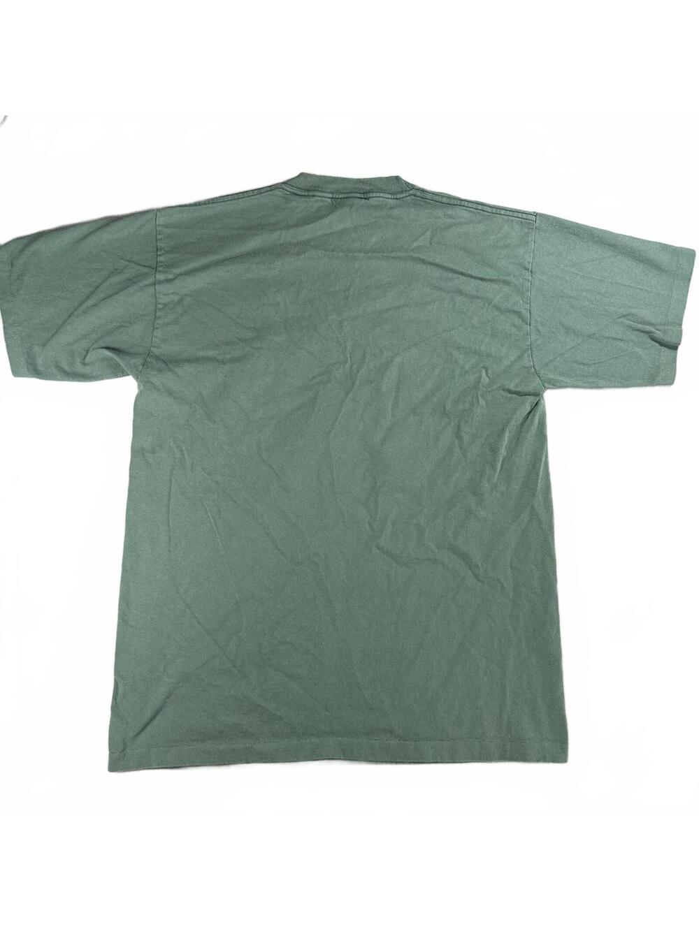 Vintage 90s Yellowstone National Park Wildlife Tee, Large Green Prairie Mountain - Picture 6 of 6